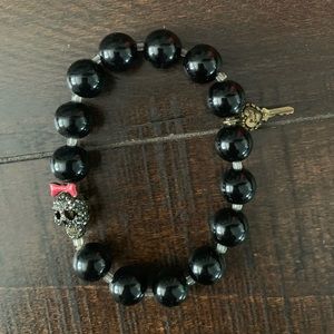 Betsey Johnson Skull stretch bracelet